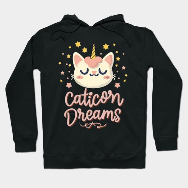 Caticorn Dreams II Hoodie by MercurialMerch